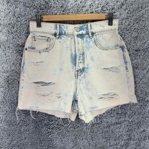NWT PACSUN High Rise Icon Short Jean Cutoff Raw Hem Distressed Denim Women's 26
